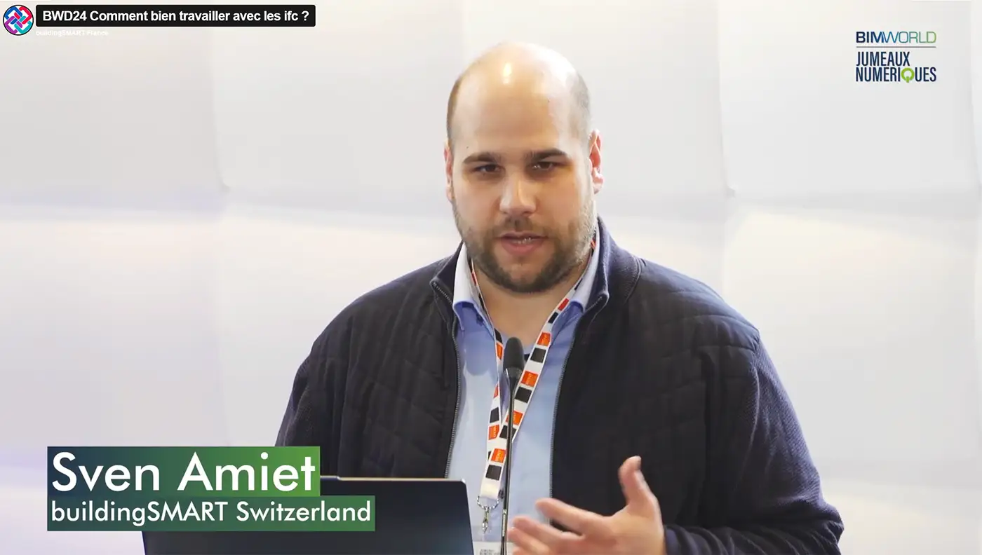 Sven Amiet sur scène à BIM World 2024
